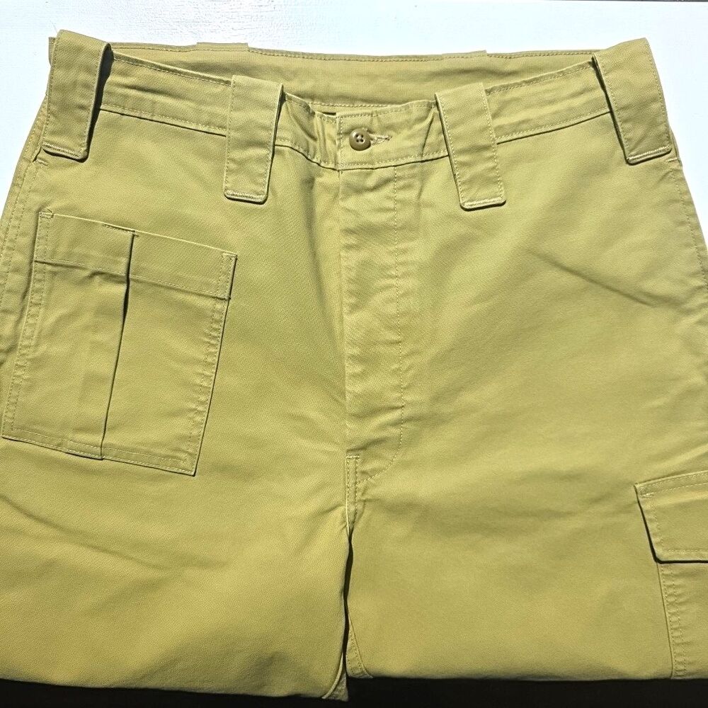 Levis Cargo Pants Mens 33x30 Workwear Canvas Loose Straight Green Khaki Utility